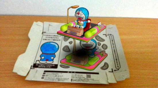 哆啦A梦3D饼干包装盒 通过APP涂鸦画变3D版