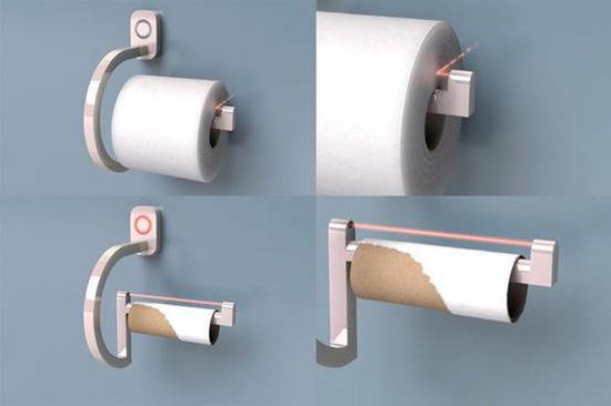 智能手纸架 不再担心上厕所没纸了！