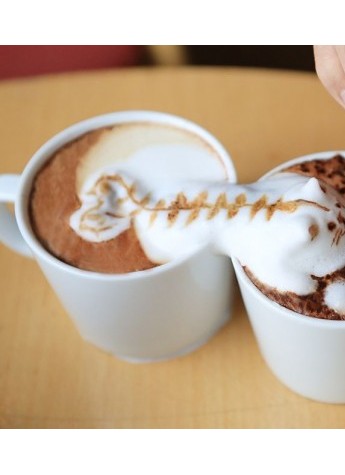 让人不舍得喝的咖啡泡沫艺术