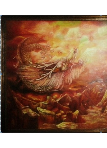 盤古開天詮釋“中國夢”——妙天行油畫作品《盤古開天》于近期完成