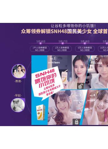 国民美少女遇上扛饿大品牌，SNH48为谷粒多的私人订制