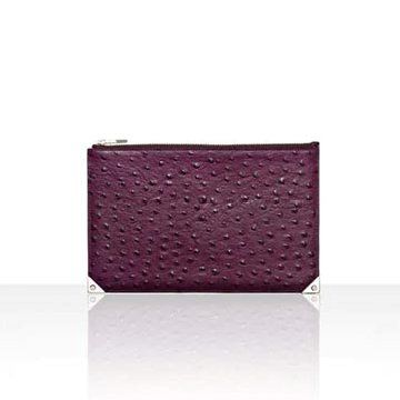 紫色皮革钱包