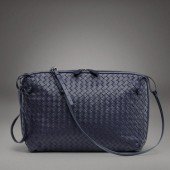 2010秋冬墨蓝色羊皮编织挎包女士手袋