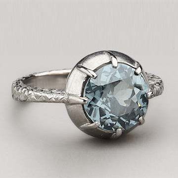 蓝水晶指环