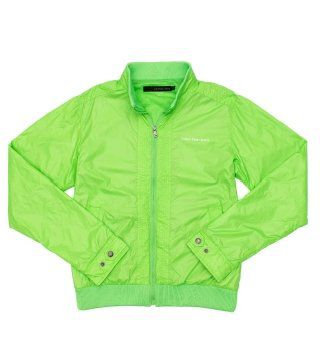 荧光绿色尼龙夹克