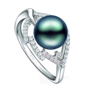 “绝泽”系列黑珍珠戒指