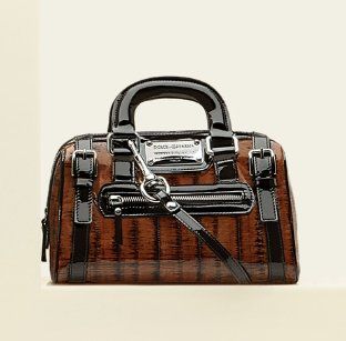 木纹箱型手提包