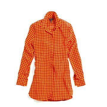 橘色格纹衬衫