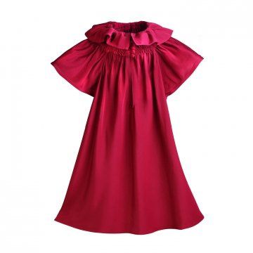 2012圣诞系列红色荷叶边连衣裙