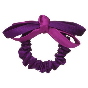 紫色亮缎发带