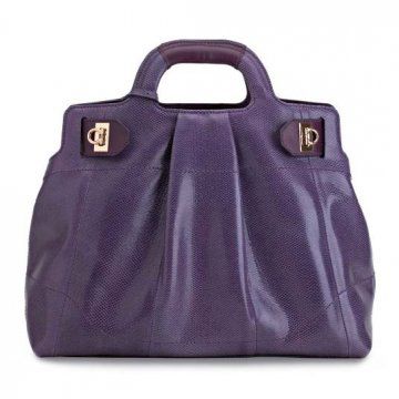 紫色蟒纹手提包