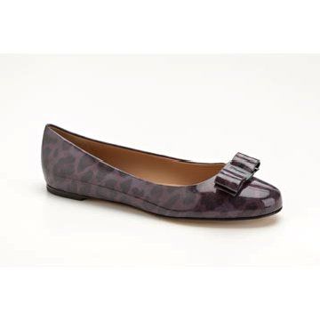 紫色豹纹平底鞋