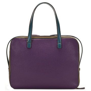 暗紫色箱型拎包