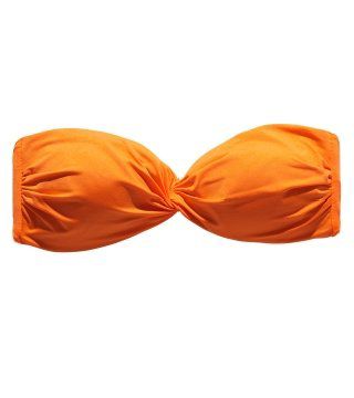 橙色扭结泳衣