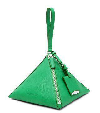 绿色三角形迷你包