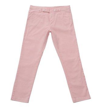 浅粉色直筒长裤