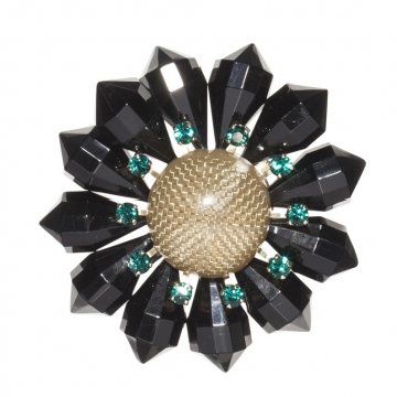 2012冬季系列黑色花朵造型胸针