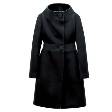 黑色羊毛大衣