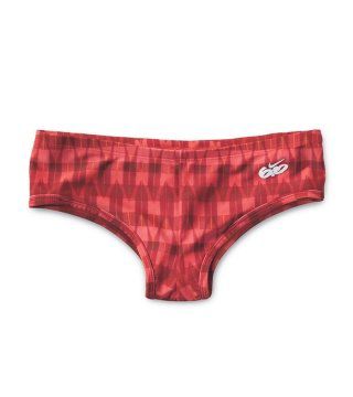 红色格纹泳裤