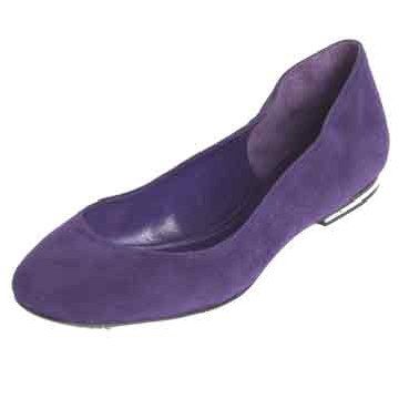 蓝紫色矮跟鞋