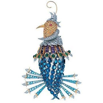 TiffanyBlue Book系列鹦鹉造型胸针